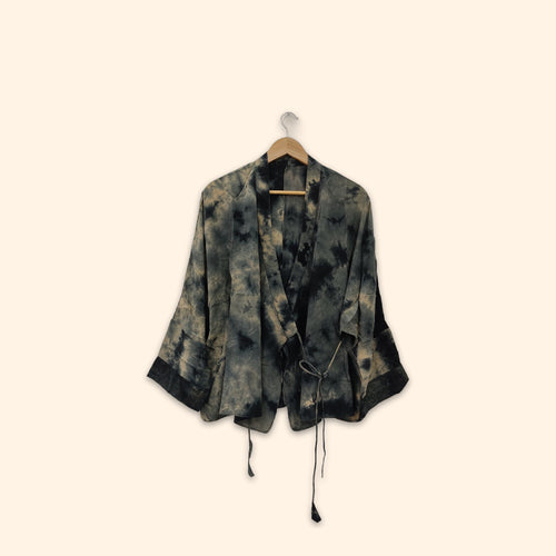 Tie Dye Short Kimono 1
