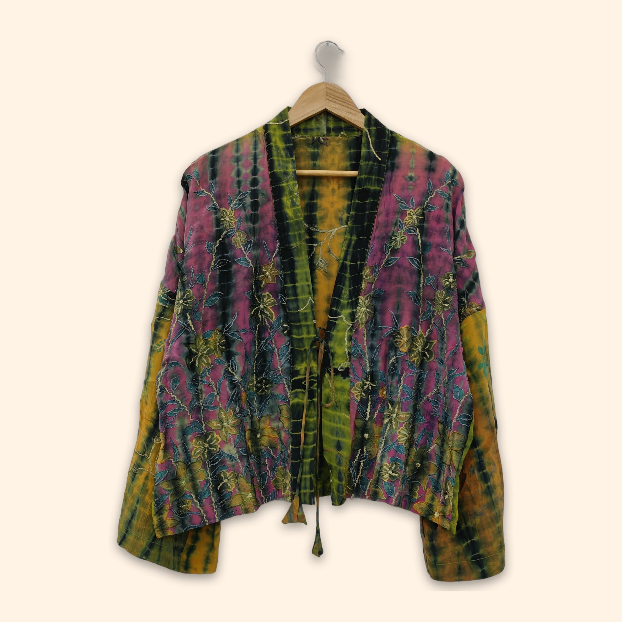 Tie Dye Short Kimono 15
