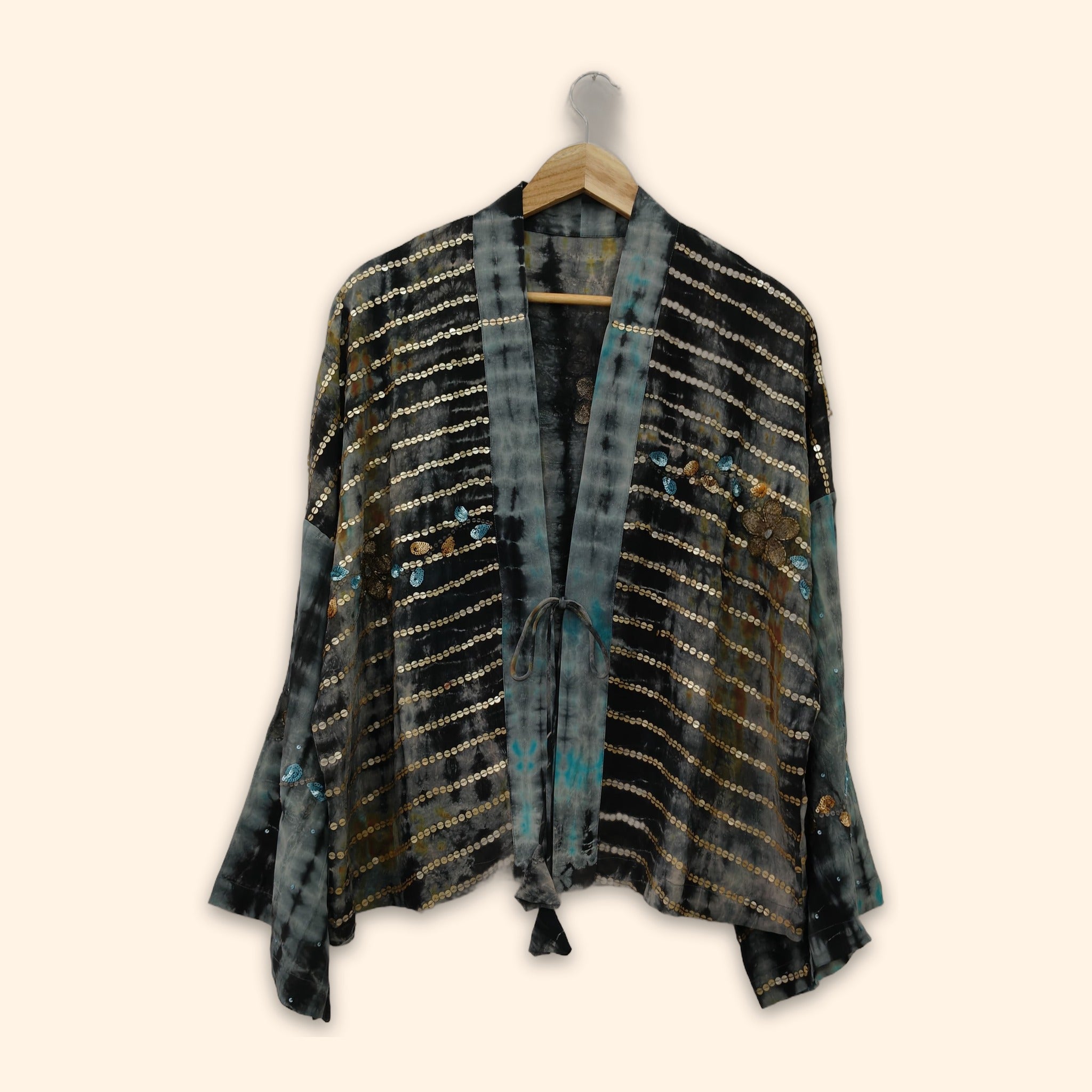 Tie Dye Short Kimono 24