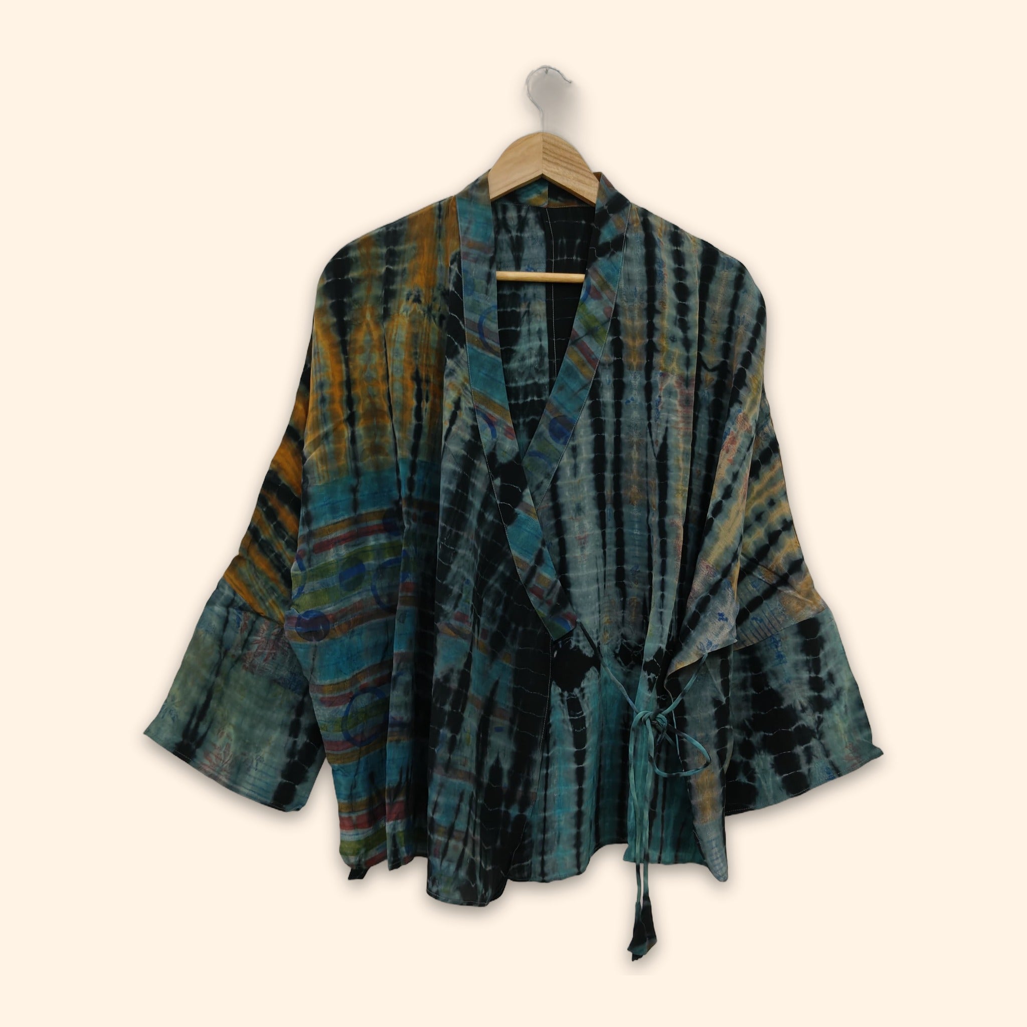 Tie Dye Short Kimono 37