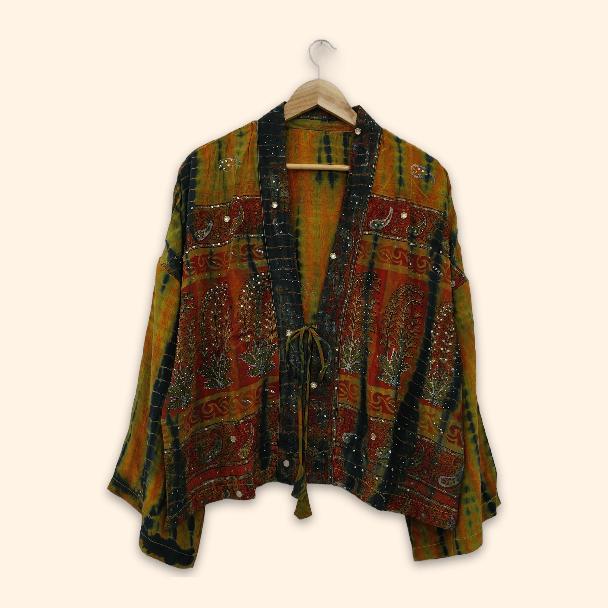 Tie Dye Short Kimono 7